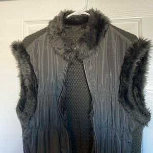 Faux fur reversible vest